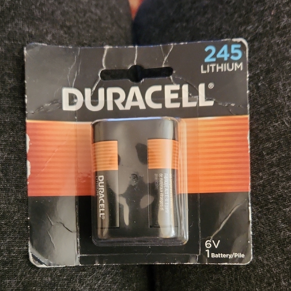 Duracell 245 Lithium Battery - Black and Orange